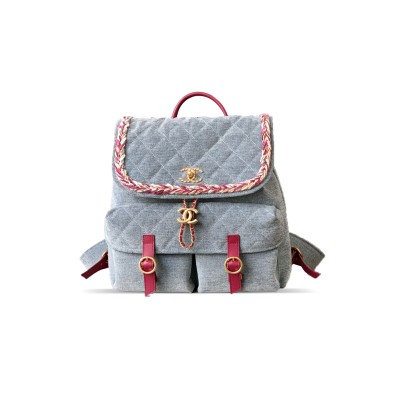 CHANEL DENIM SALZBURG BACKPACK 398251 (30*30*13cm)